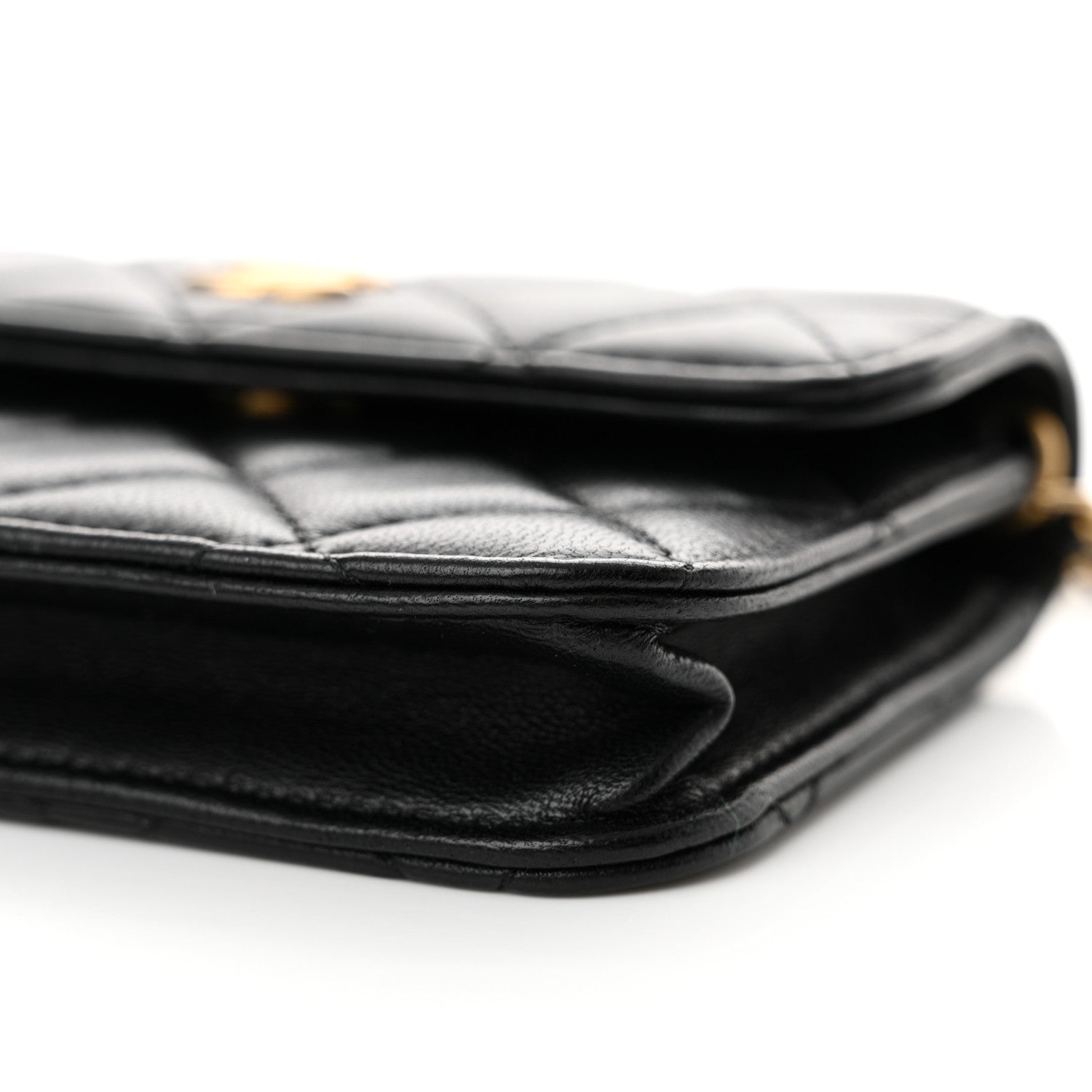 Chanel Lambskin Quilted Pearl Crush Clutch With Chain Black 11 of 15