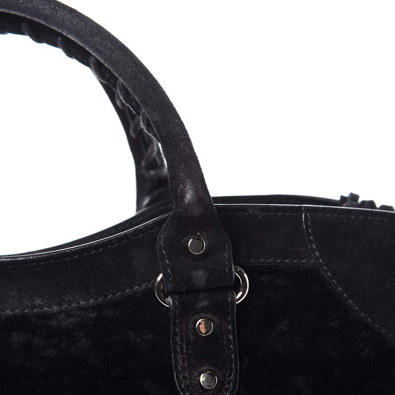 Balenciaga Shearling Suede Classic Hardware City Black 14 of 14