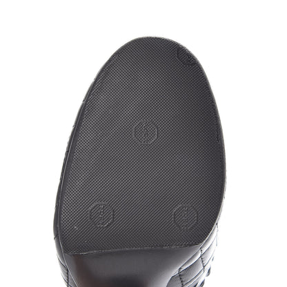 Chanel Lambskin Quilted Perforated Lace Short Booties 38 Black 10 of 10
