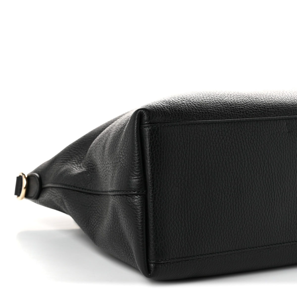 Pebbled Calfskin Convertible Bamboo Tassel Tote Black
