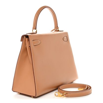 Hermes Courchevel Kelly Sellier 28  Tabac Camel 3 of 13