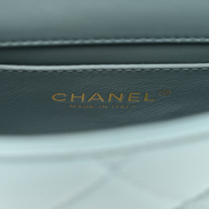 Chanel Lambskin Enamel Quilted Mini Pending CC Square Flap Light Blue 7 of 10