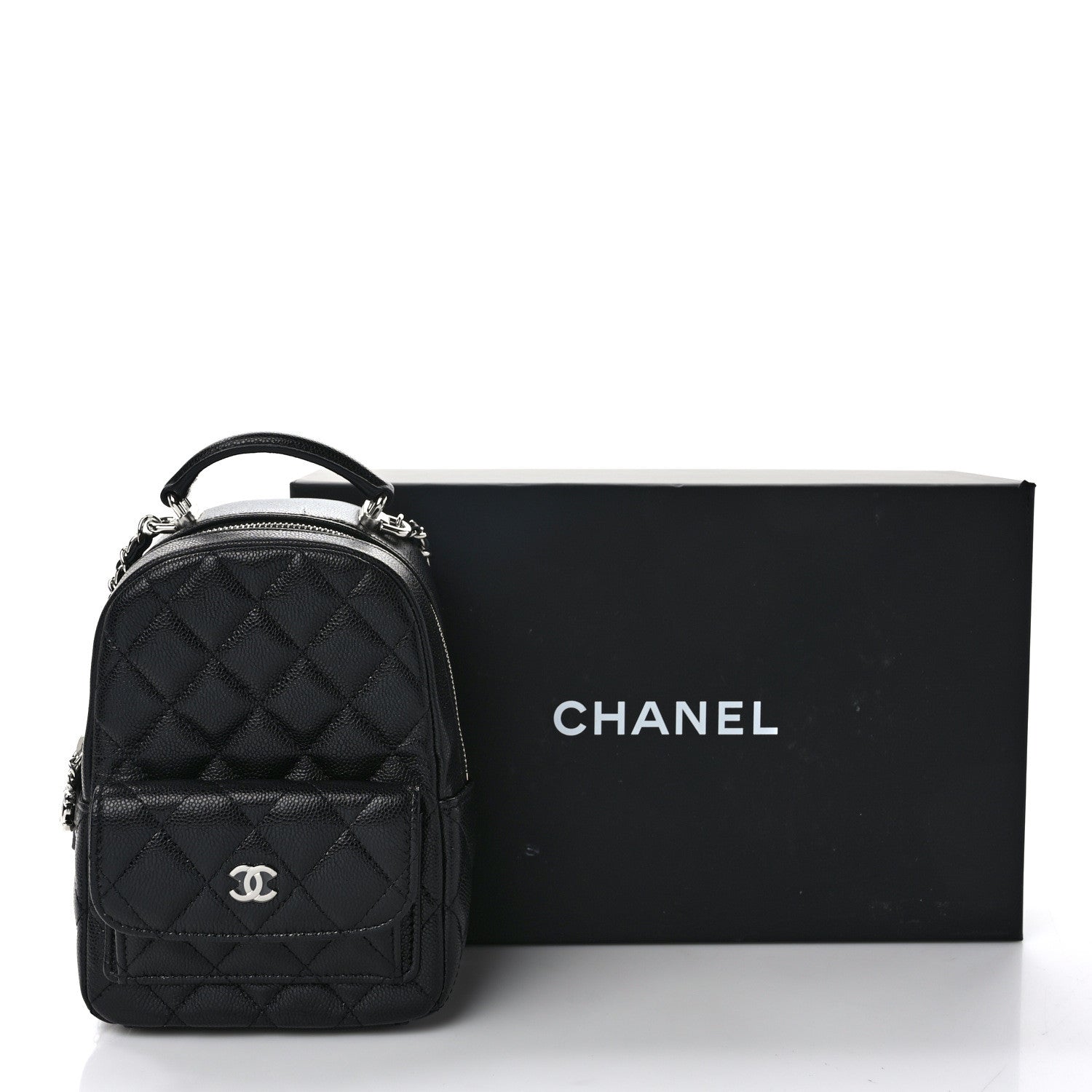 Chanel Caviar Quilted CC Mini Classic Backpack Black 14 of 14