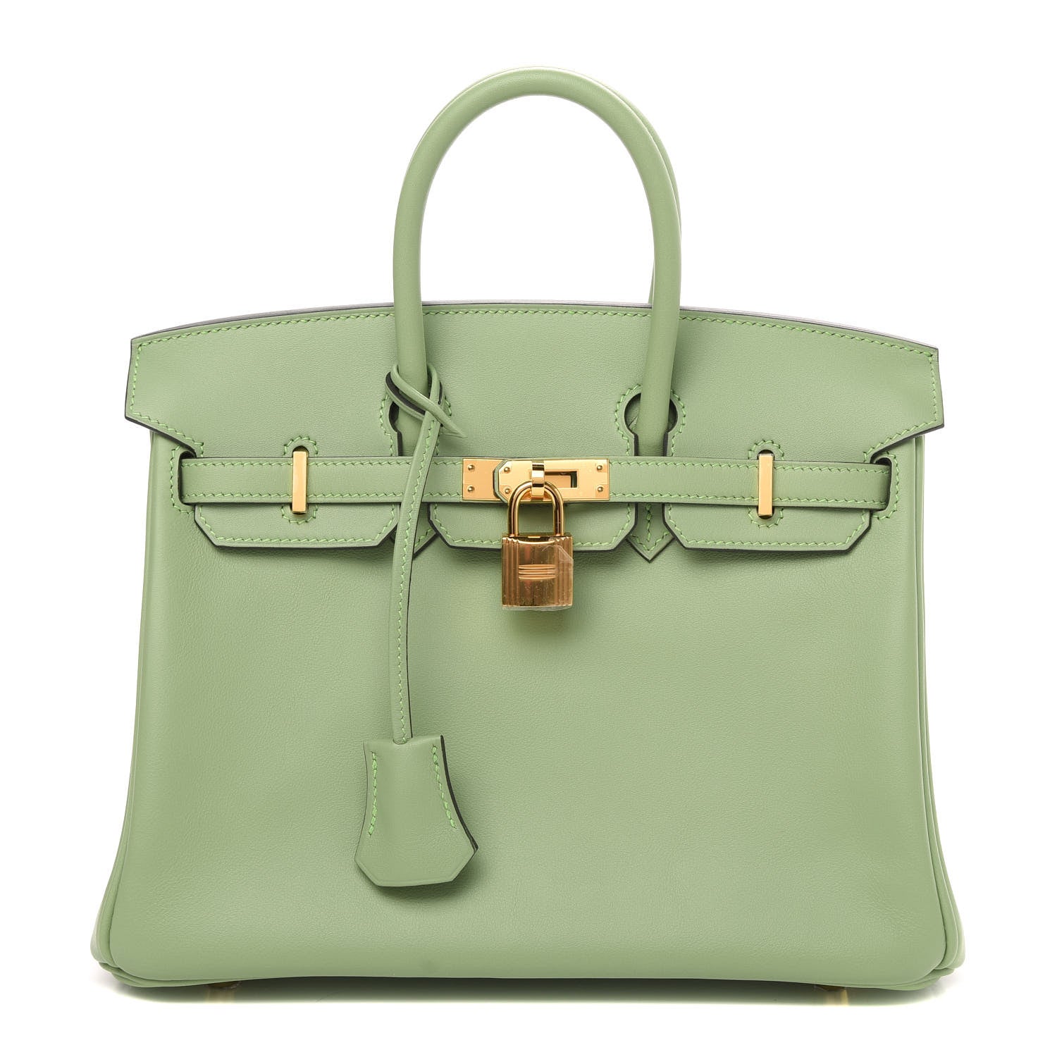 Hermes Swift Birkin 25 Vert Criquet 1 of 10