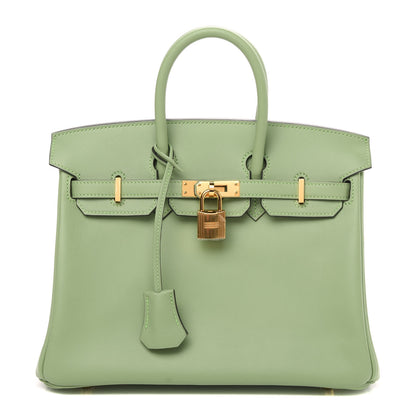 Hermes Swift Birkin 25 Vert Criquet 1 of 10