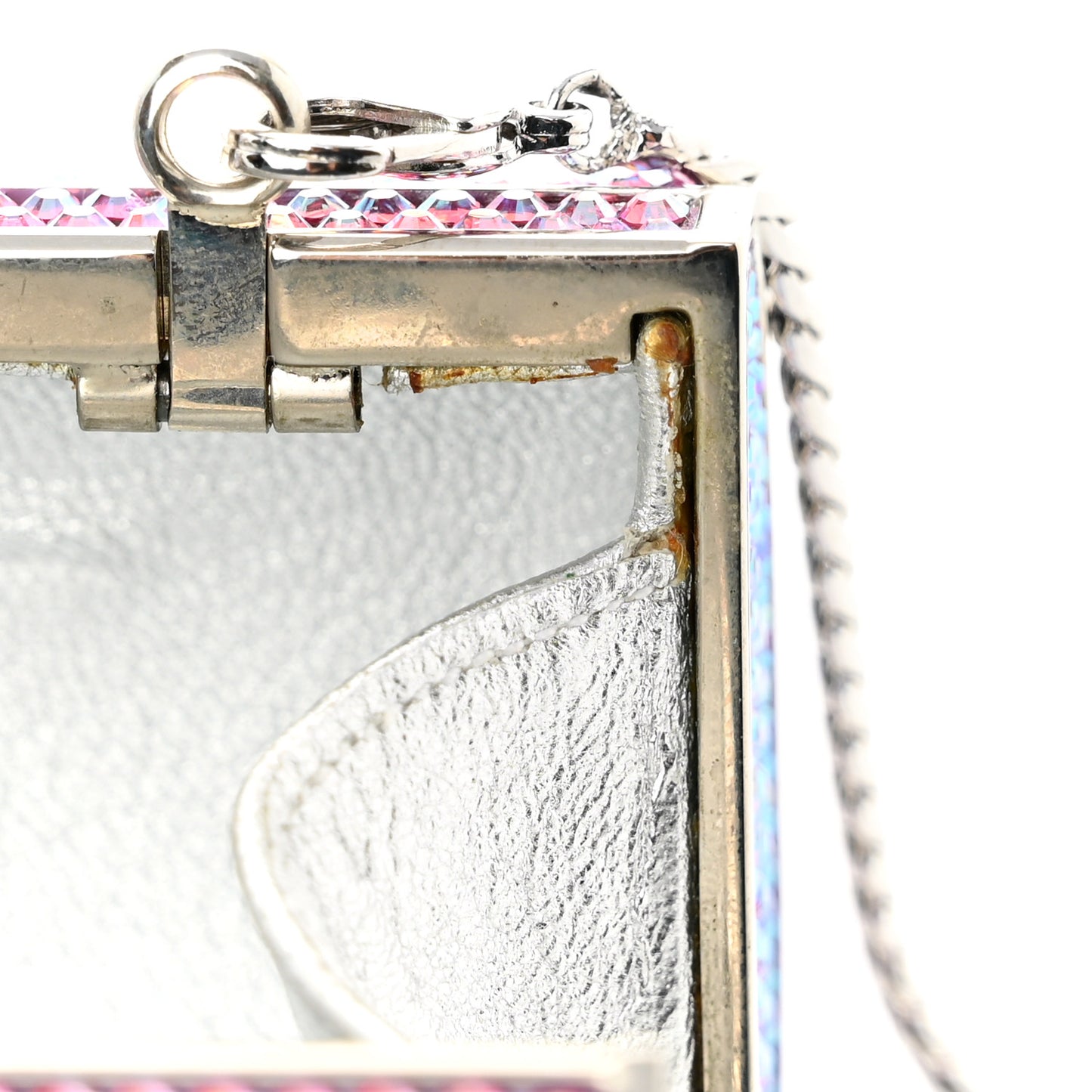 Swarovski Crystal Minaudiere Clutch Pink