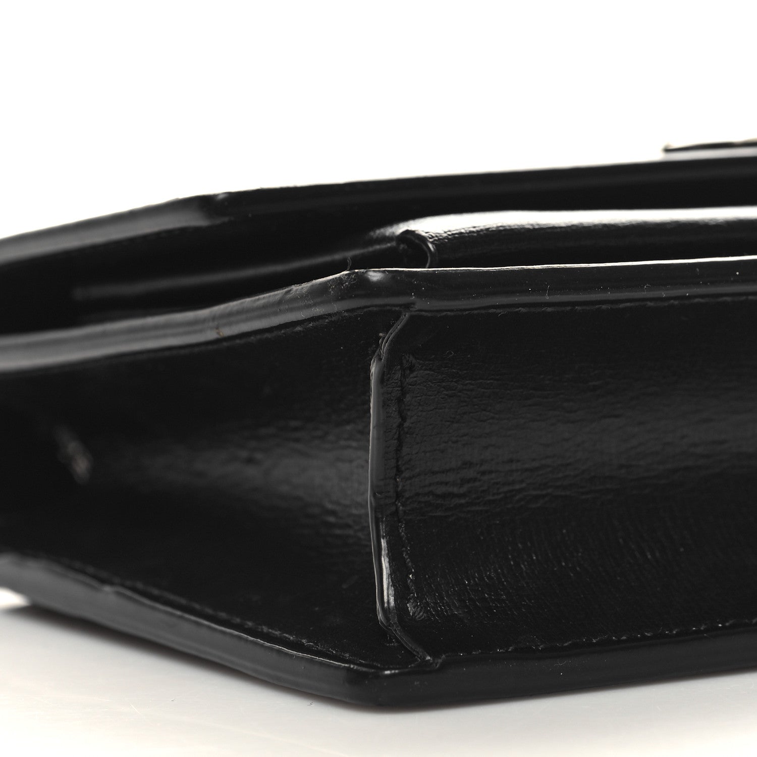 Saint Laurent Calfskin Monogram Sunset Top Handle Chain Wallet Black 9 of 10