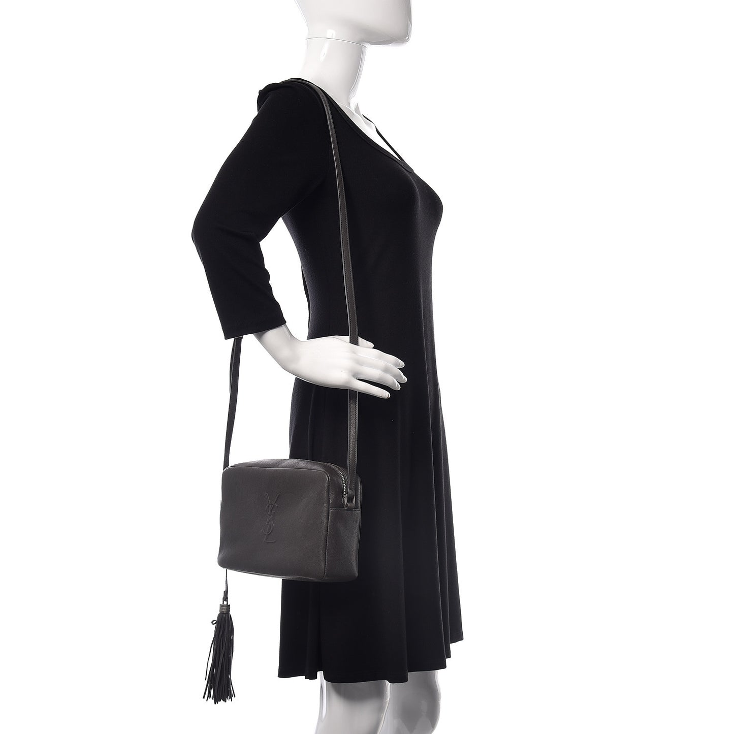 Lambskin Monogram Small Lou Camera Bag Asphalt