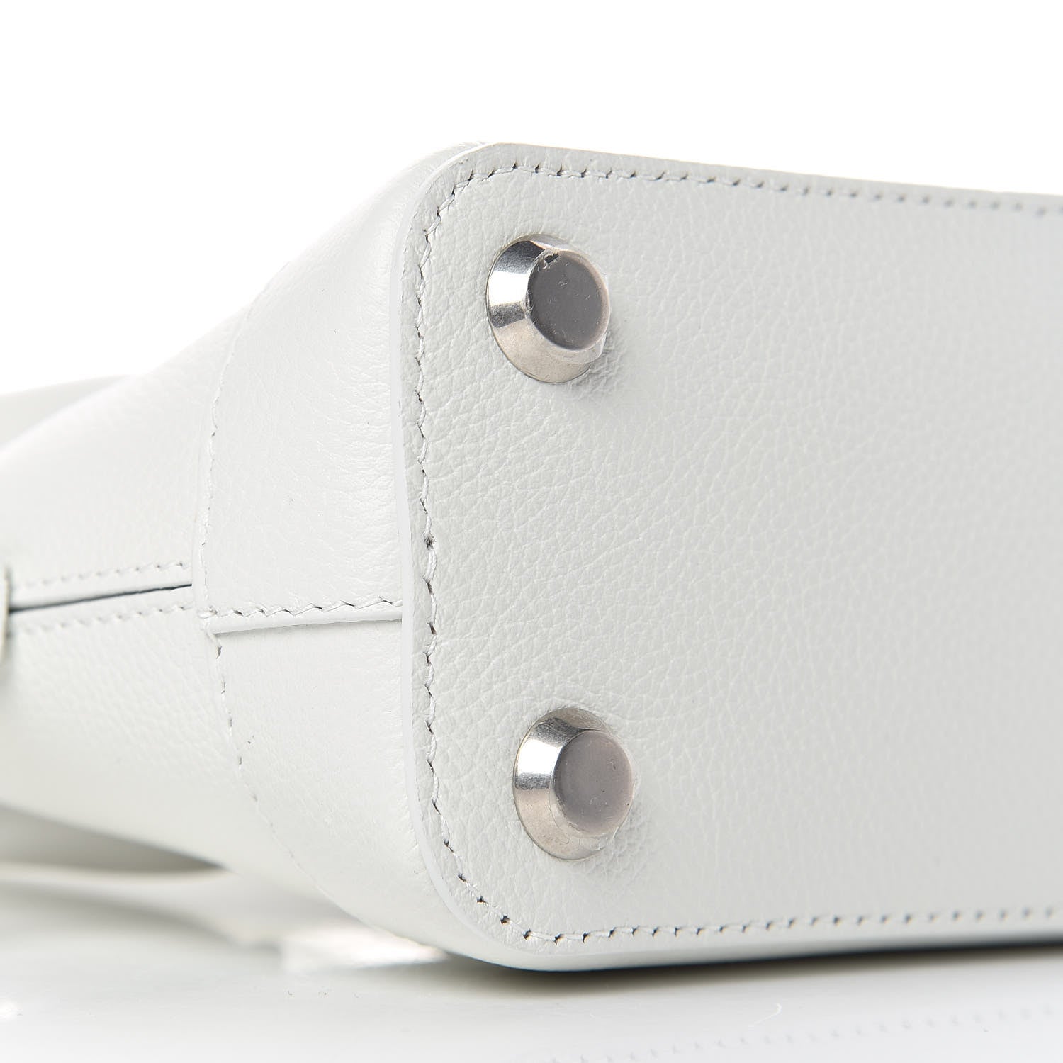 Balenciaga Grained Calfskin Logo XXS Ville Top Handle Bag White Fluo Pink 8 of 9