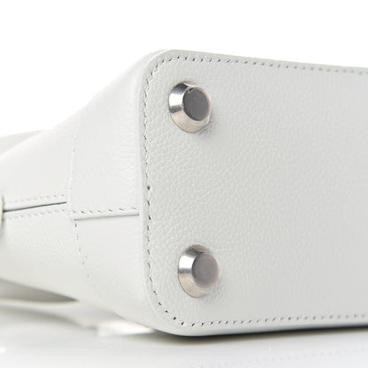 Balenciaga Grained Calfskin Logo XXS Ville Top Handle Bag White Fluo Pink 8 of 9
