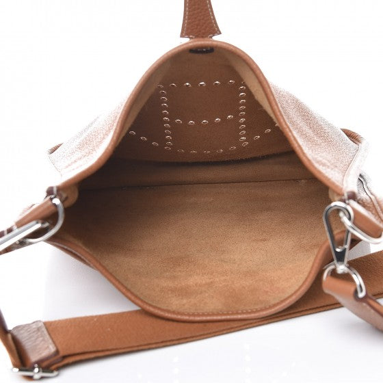 Hermes Taurillon Clemence Evelyne III PM Gold 5 of 9