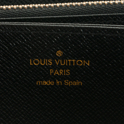 Louis Vuitton Epi Damier Race Zippy Wallet Black Yellow 6 of 7