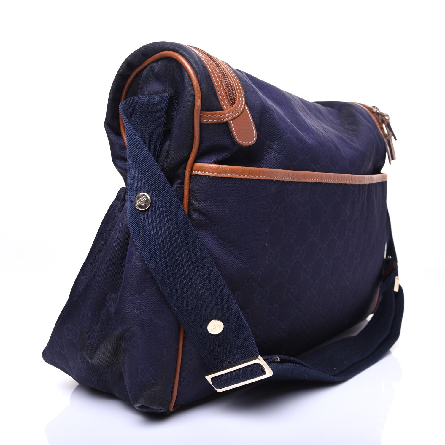 Gucci Nylon Monogram Light Diaper Bag Blue 3 of 14
