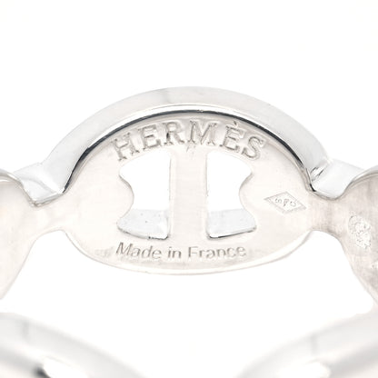 Hermes Sterling Silver PM Chaine d'Ancre Enchainee Band Ring 52 6 4 of 6