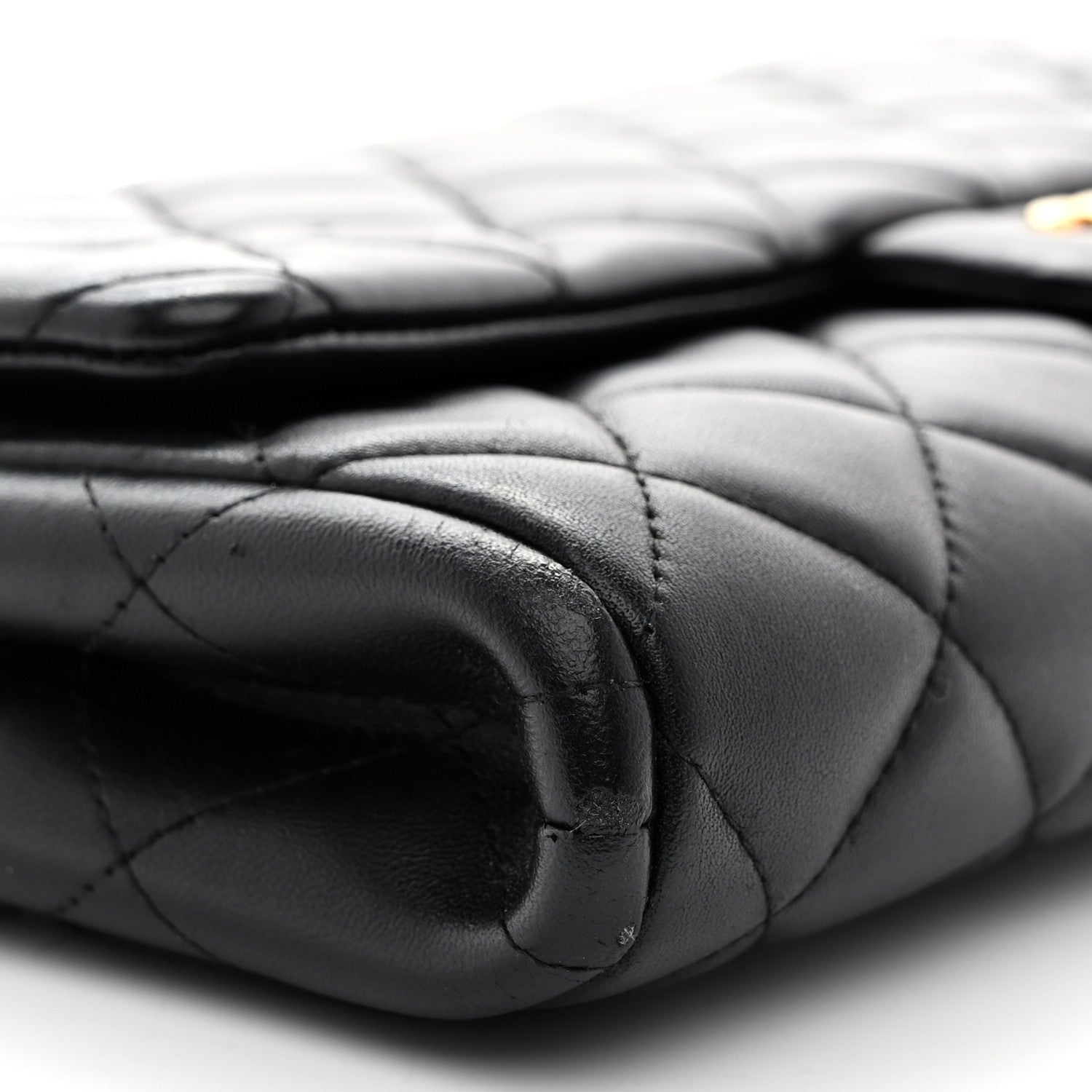 Chanel Lambskin Quilted Clutch With Chain Flap Black 9 of 10