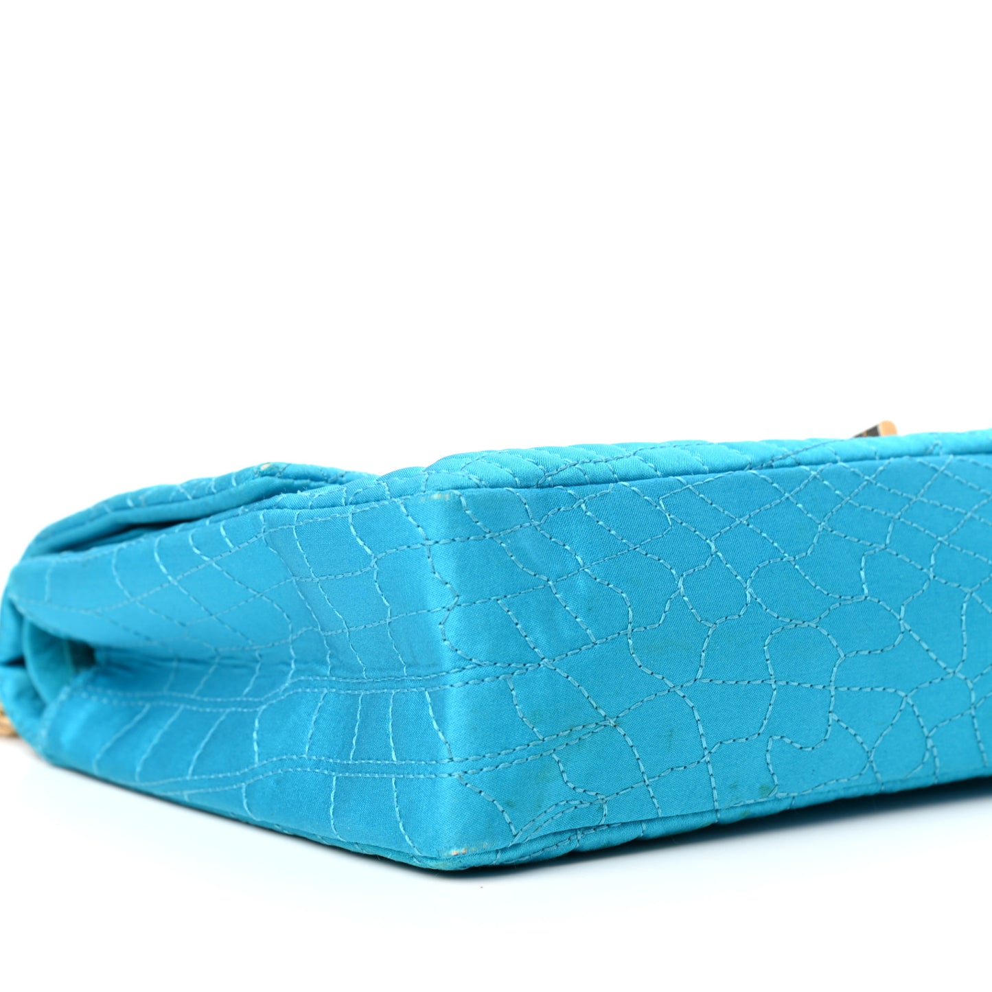 Satin Coco's Croc 2.55 Reissue 225 Flap Turquoise