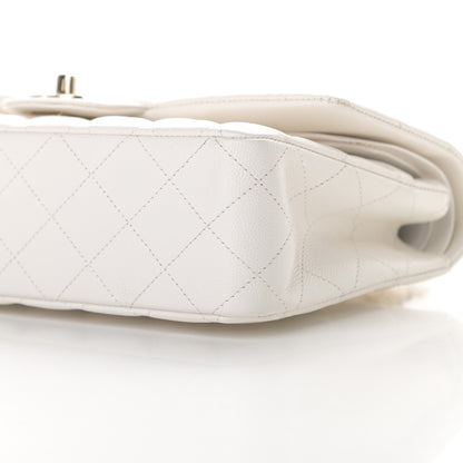 Chanel Caviar Quilted Medium Double Flap White 10 of 11