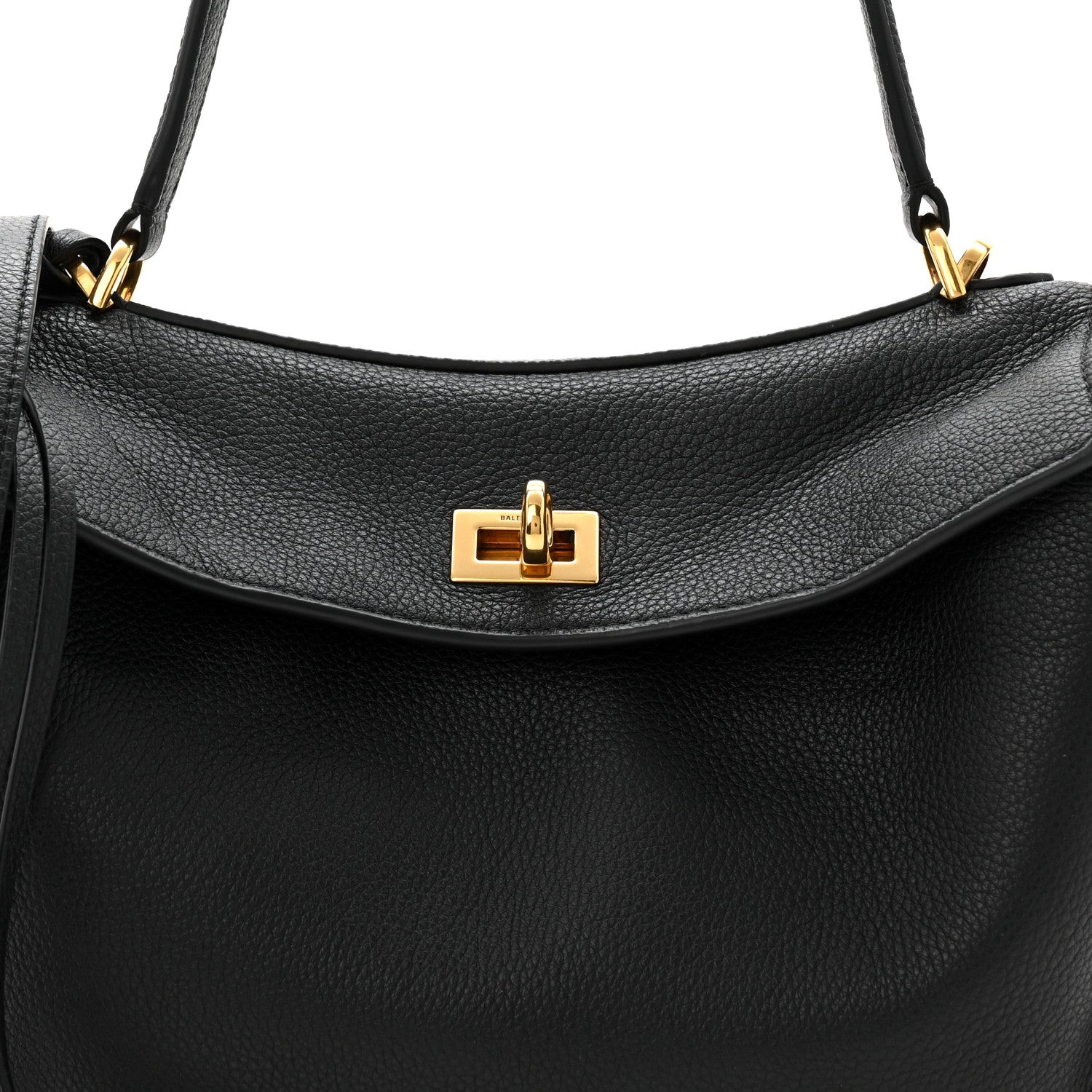 Balenciaga Grained Calfskin Small Rodeo Top Handle Handbag Black 8 of 10