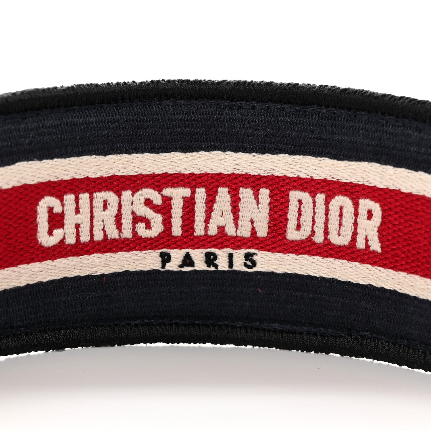 Christian Dior Velvet Cannage Headband Black Red 5 of 6