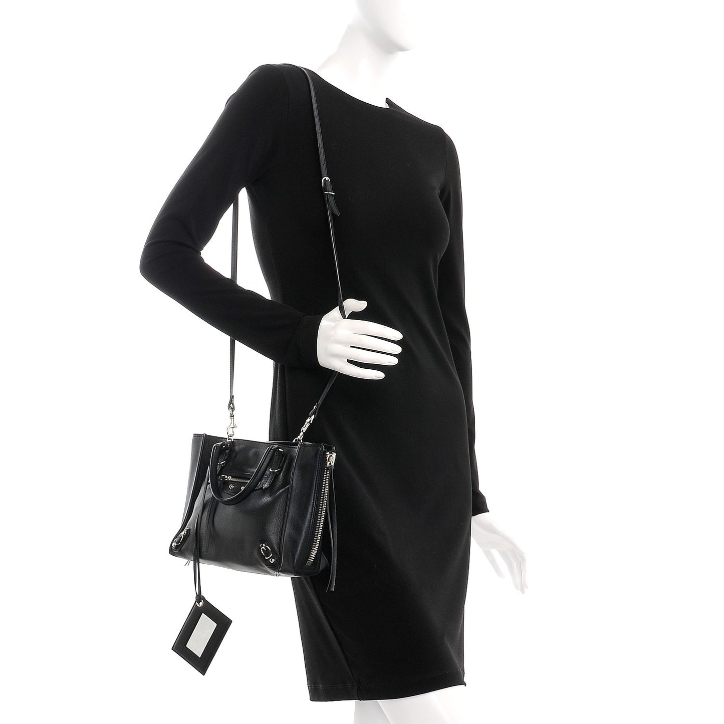 Calfskin Papier Mini A4 Tote Black