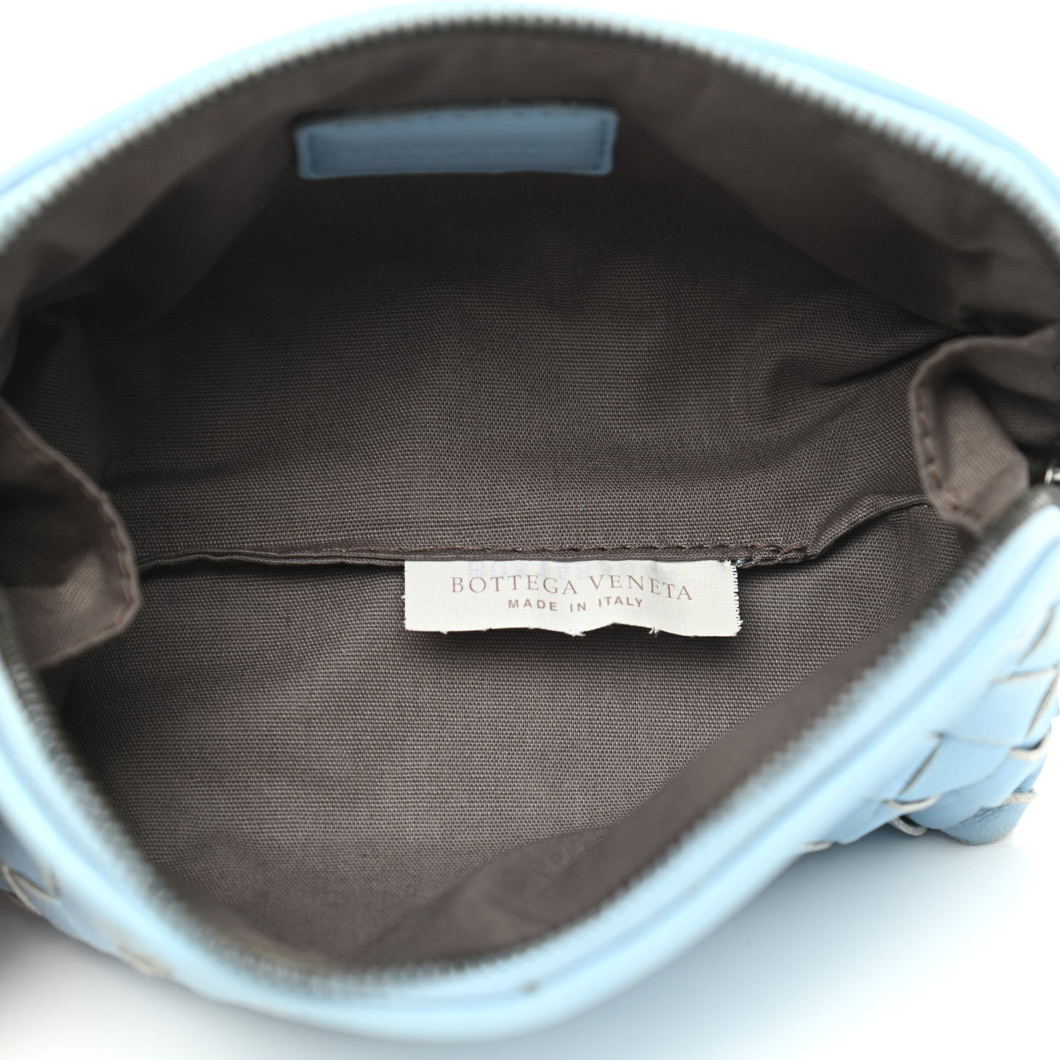 Bottega Veneta Nappa Intrecciato Small Cosmetic Pouch Light Blue 5 of 10