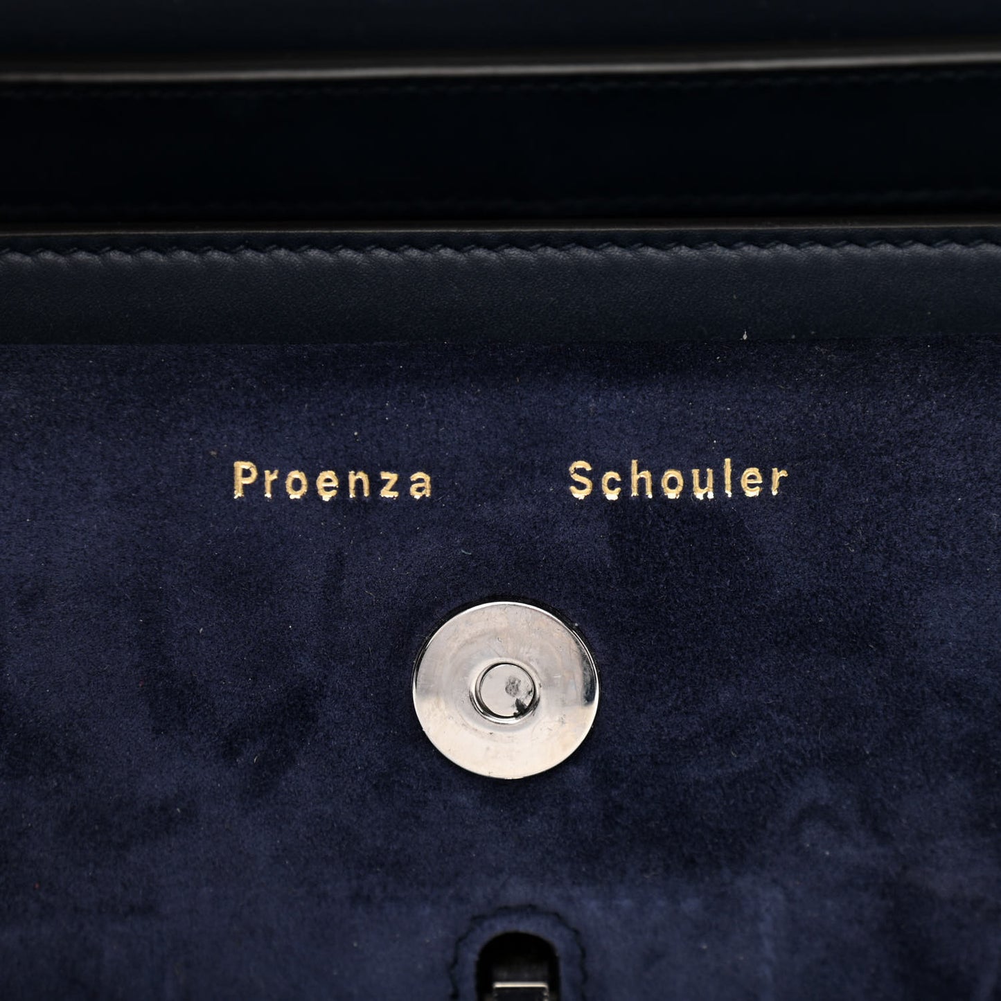 Suede Calfskin Mini PS11 Classic Shoulder Bag Dark Navy