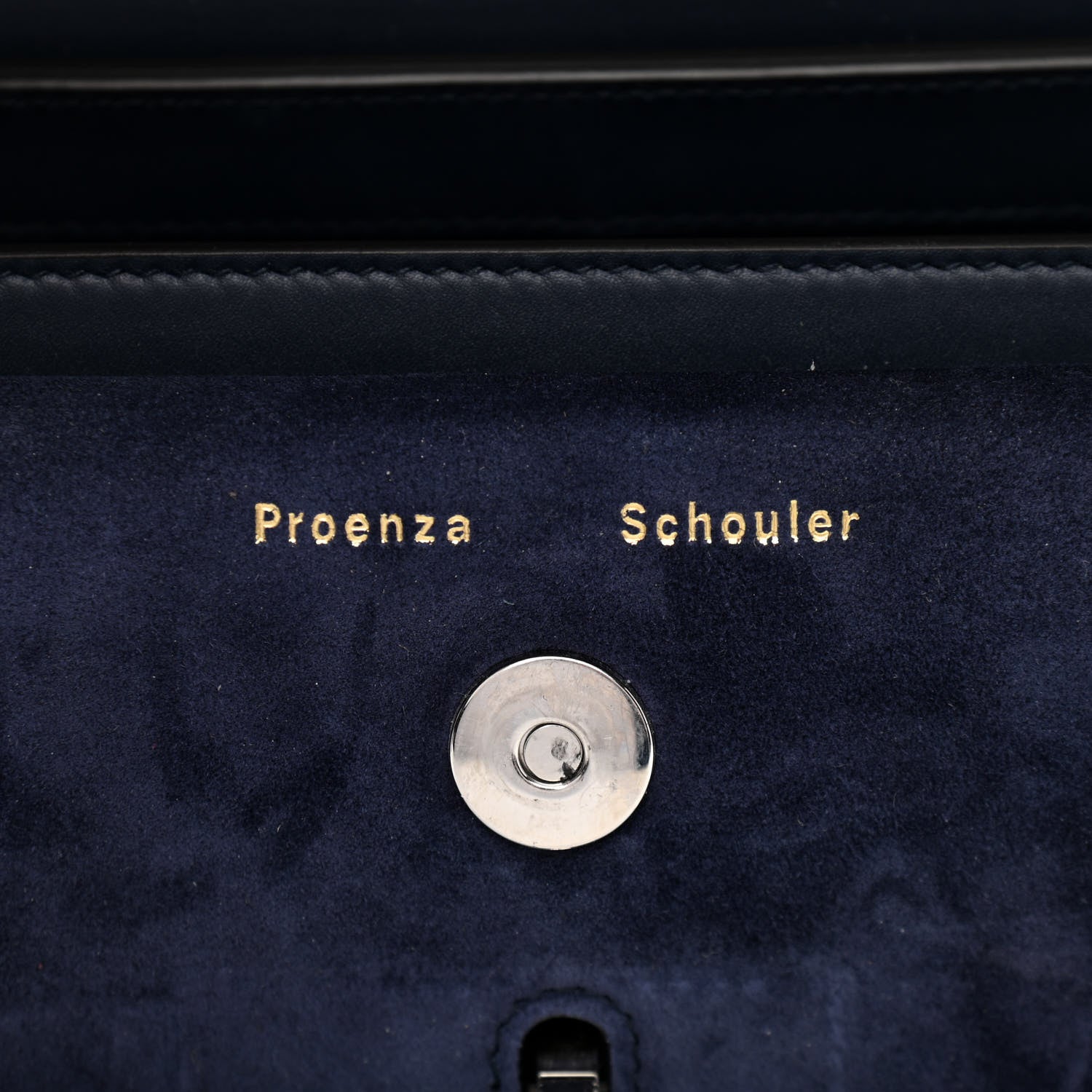 Proenza Schouler Suede Calfskin Mini PS11 Classic Shoulder Bag Dark Navy 6 of 11
