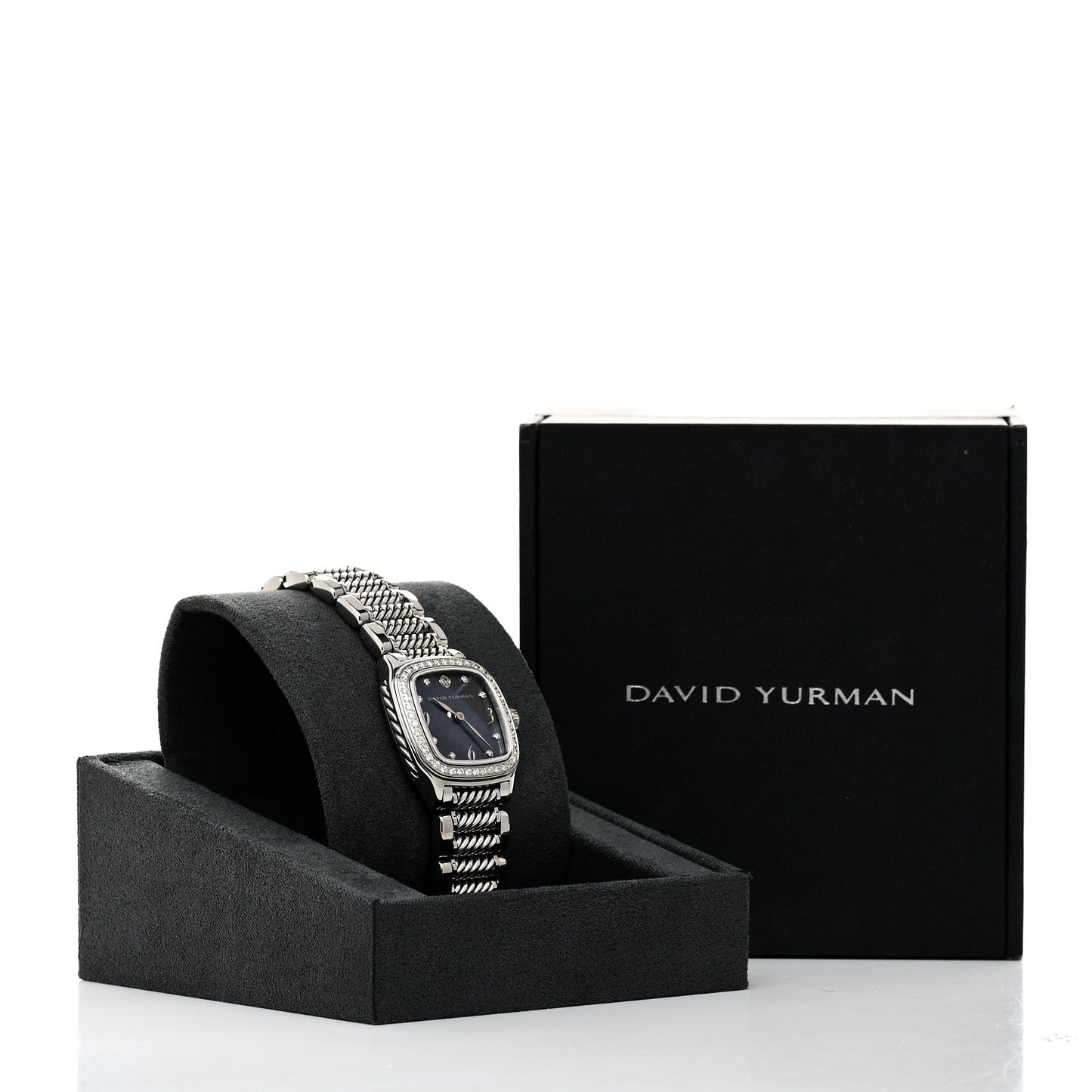Stainless Steel Diamond Bezel Blue Mother of Pearl 25mm Thoroughbred Quartz Watch