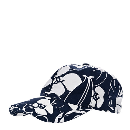Chanel Cotton CC Coco Beach Cap Hat Navy Ivory 1 of 9