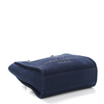 Chanel Mixed Fibers Mini Deauville Tote Dark Blue 4 of 11