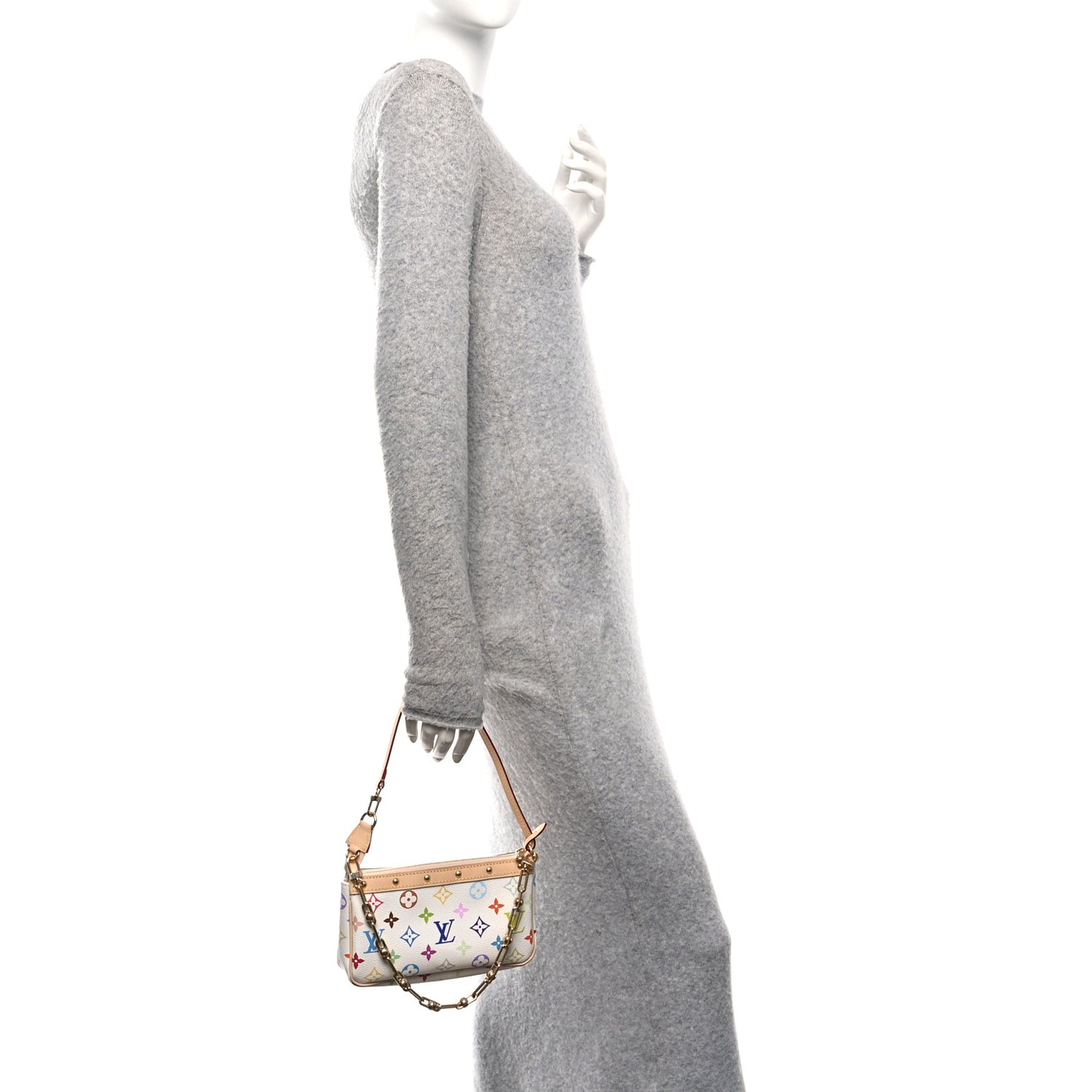 LV X TM Monogram Multicolor Pochette Accessories White