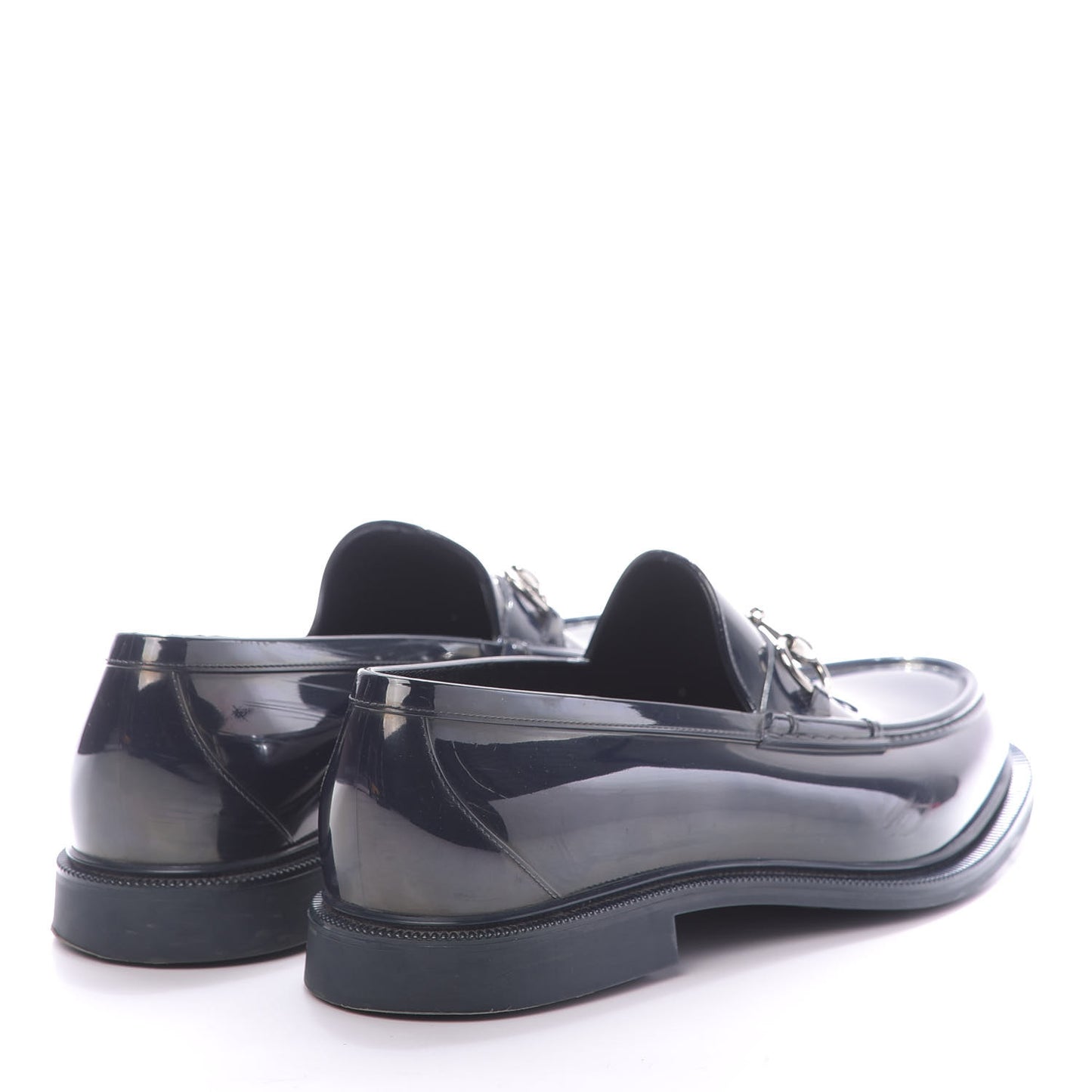 Rubber Mens Horsebit Moccasin Loafers 8 Blue
