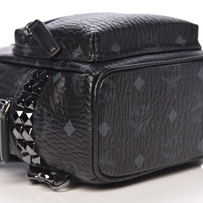 MCM Visetos Side Stud X-Mini Stark Bebe Boo Backpack Black 5 of 10