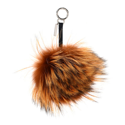 Fendi Fox Mink Rabbit Fur Vitello Flamingo Kooky Monster Bag Bug Charm Zucca Multicolor Black 2 of 4