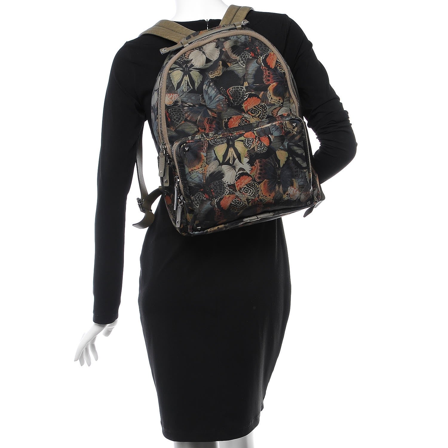 Valentino Garavani Nylon Camubutterfly Medium Rockstud Backpack Multicolor 2 of 8