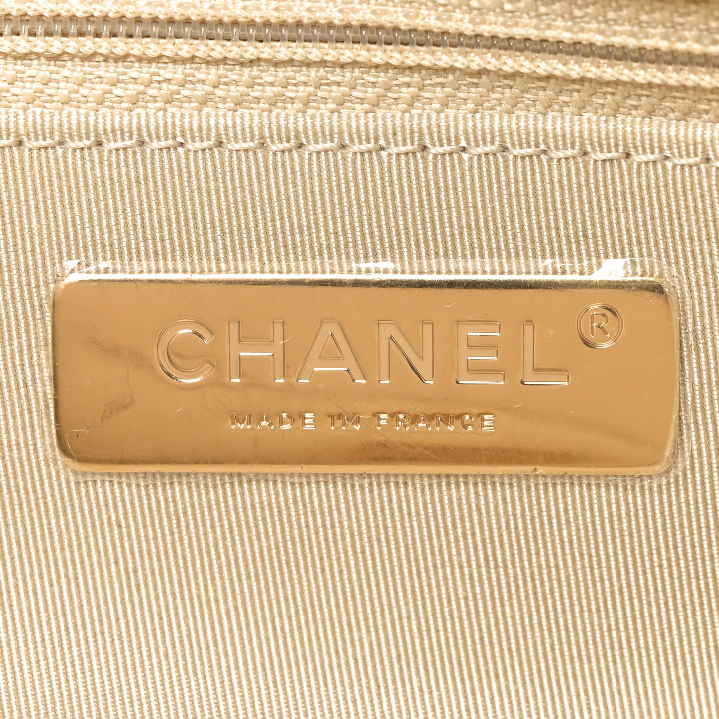 Lambskin Quilted Large Chanel 19 Flap Beige