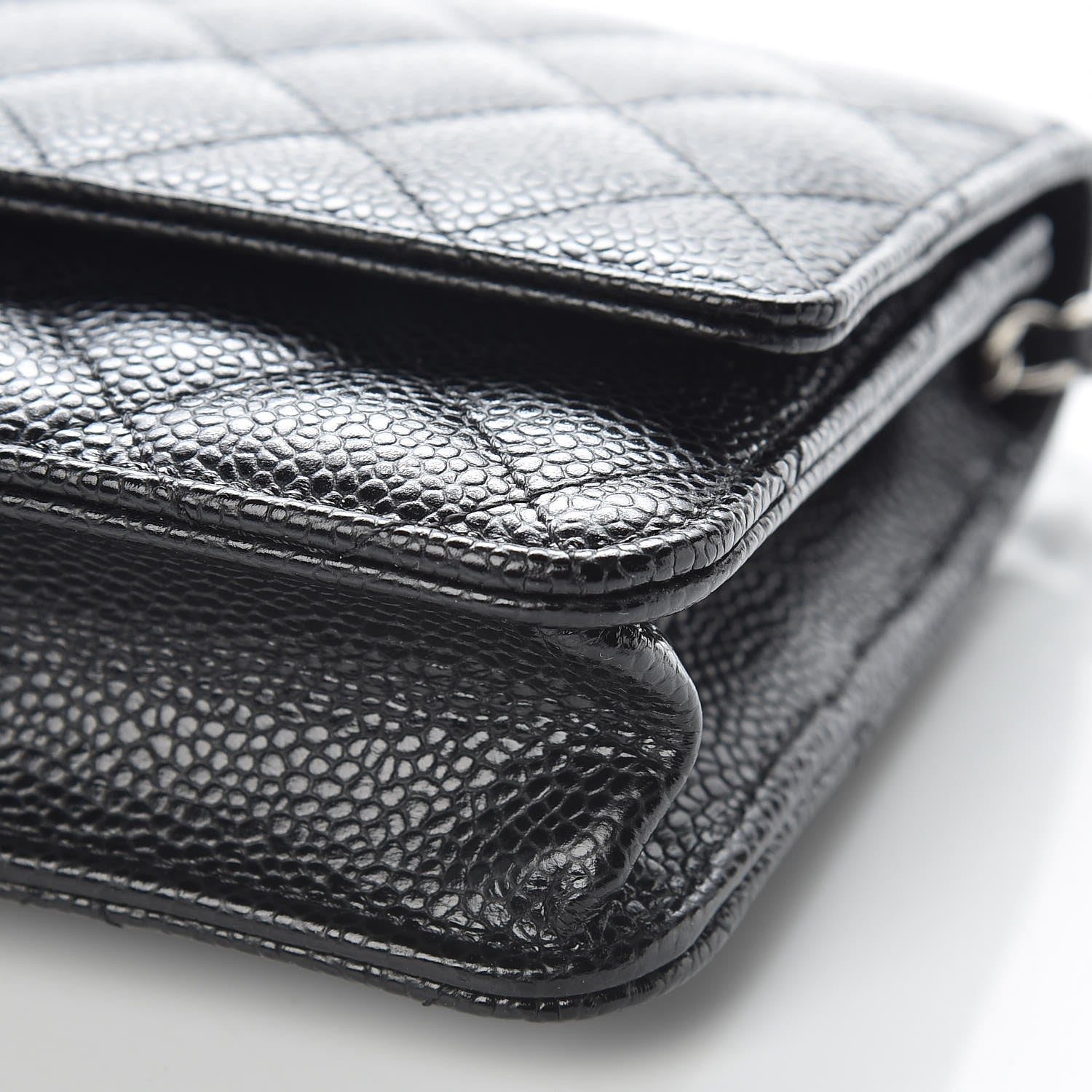 Chanel Caviar Quilted Wallet On Chain WOC Black 10 of 11