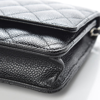 Chanel Caviar Quilted Wallet On Chain WOC Black 10 of 11