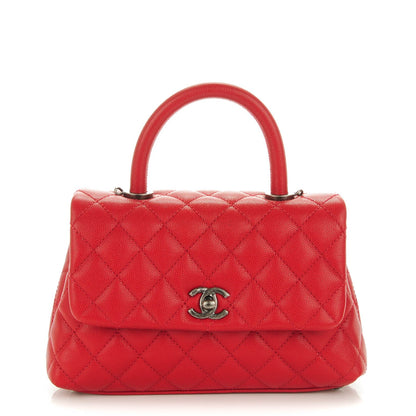 Chanel Caviar Quilted Mini Coco Handle Flap Red 1 of 7