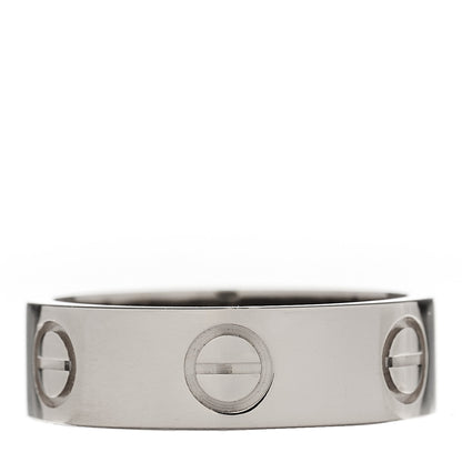 Cartier 18K White Gold 5.5mm LOVE Ring 50 5.5 1 of 4