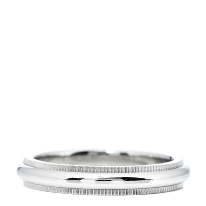 Tiffany Platinum 3mm Milgrain Wedding Band Ring 49 4.75 3 of 5