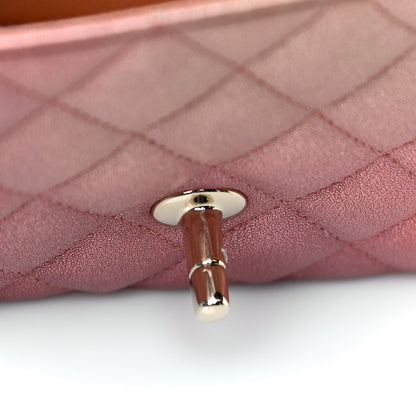Chanel Metallic Lambskin Quilted Ombre Mini Rectangular Flap Pink 21 of 25