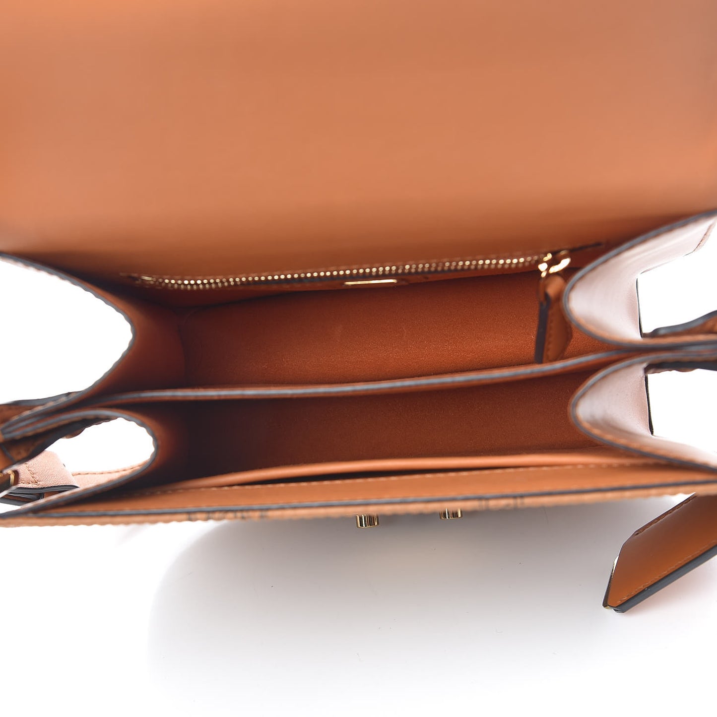 Visetos Calfskin Small Patricia Crossbody Bag Cognac Black