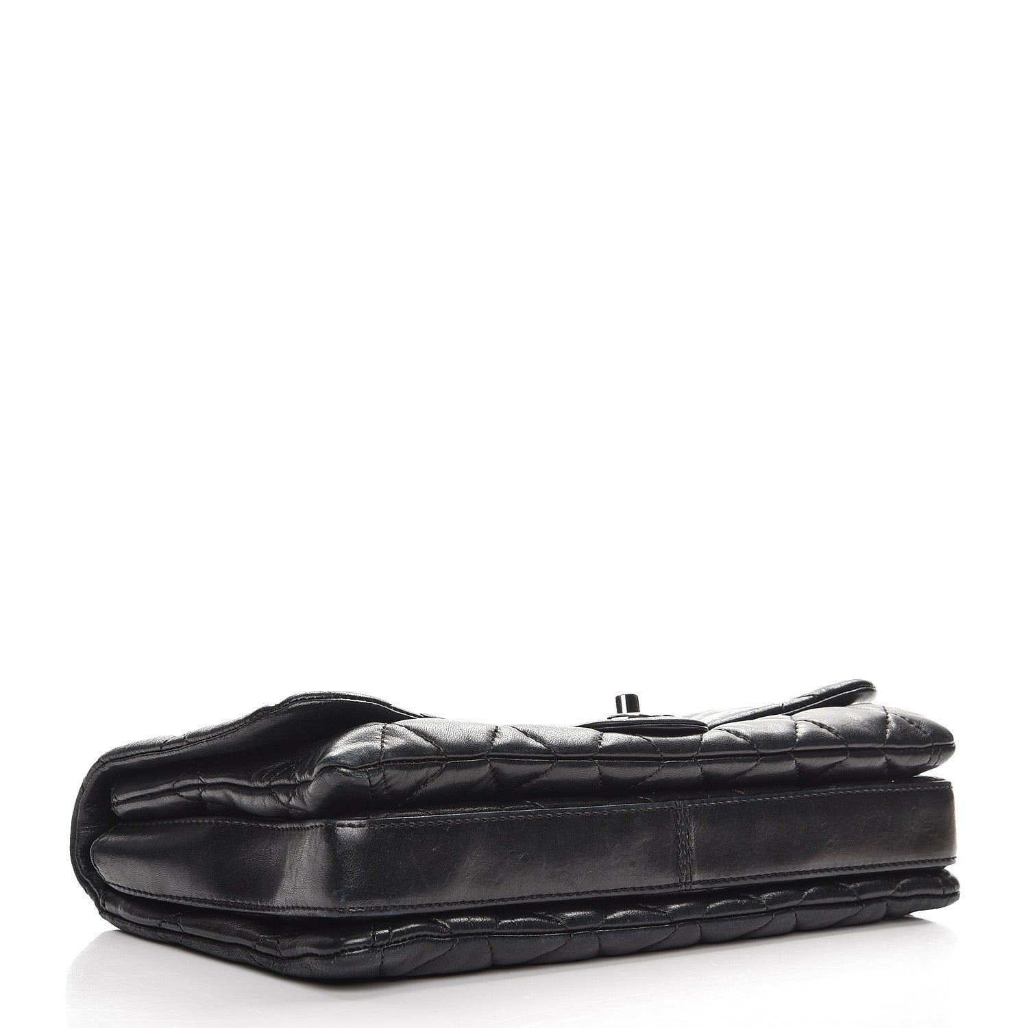 Chanel Lambskin Quilted Maxi 3 Flap Black 5 of 16