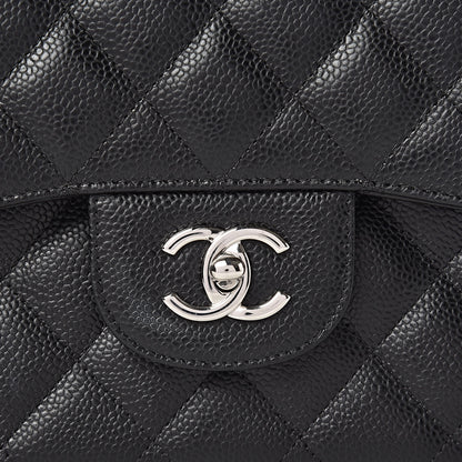Chanel Caviar Quilted Jumbo Double Flap Black 9 of 12