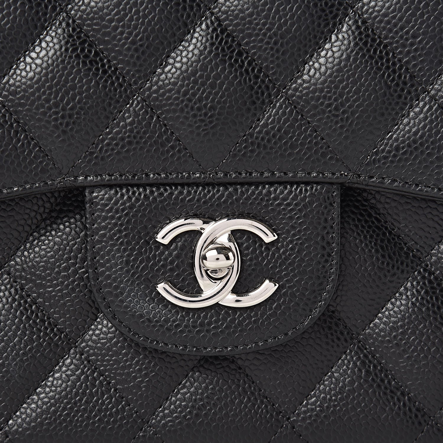Chanel Caviar Quilted Jumbo Double Flap Black 9 of 12