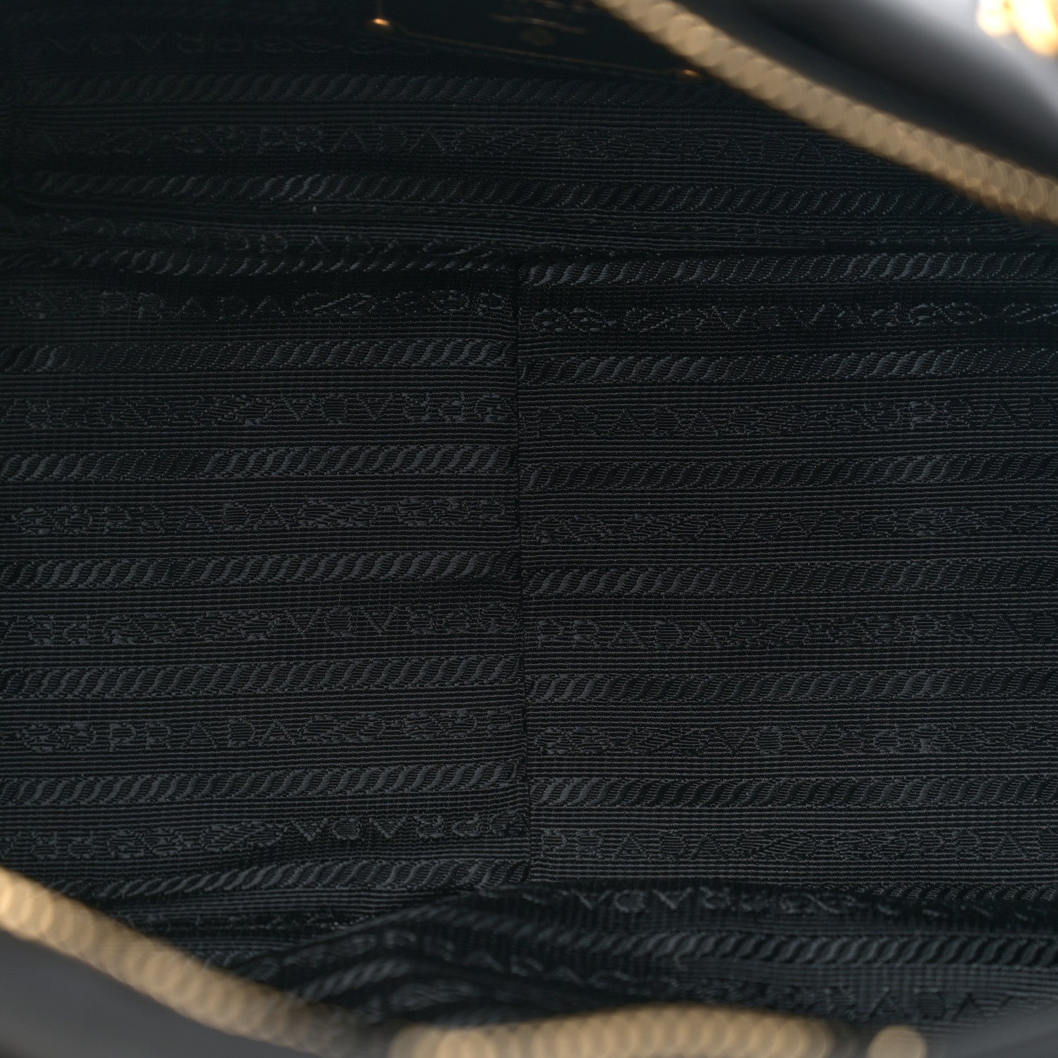 Prada Tessuto Nylon Soft Calfskin Shopping Satchel Black 5 of 10