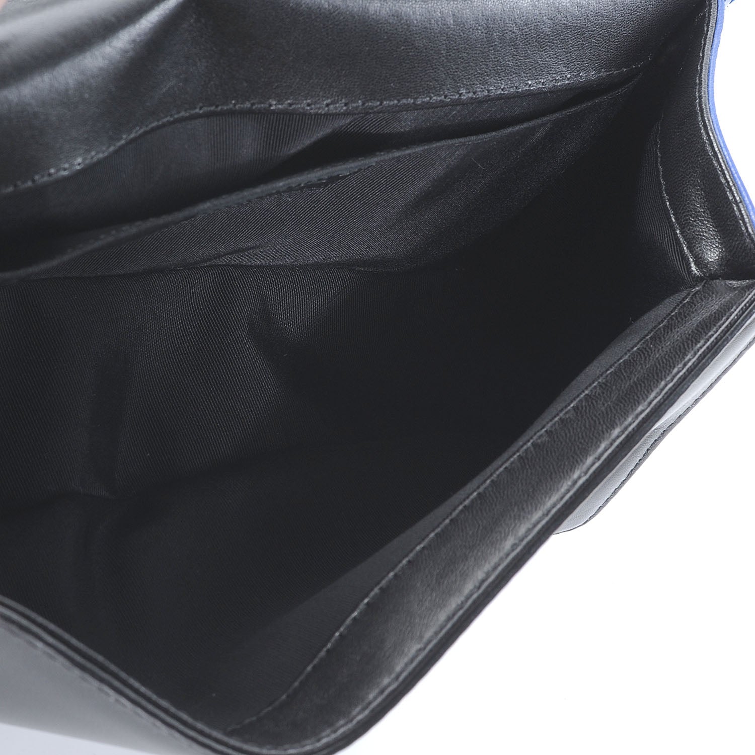 Chanel Lambskin Quilted Medium Boy Flap Black Blue Fonce 6 of 8