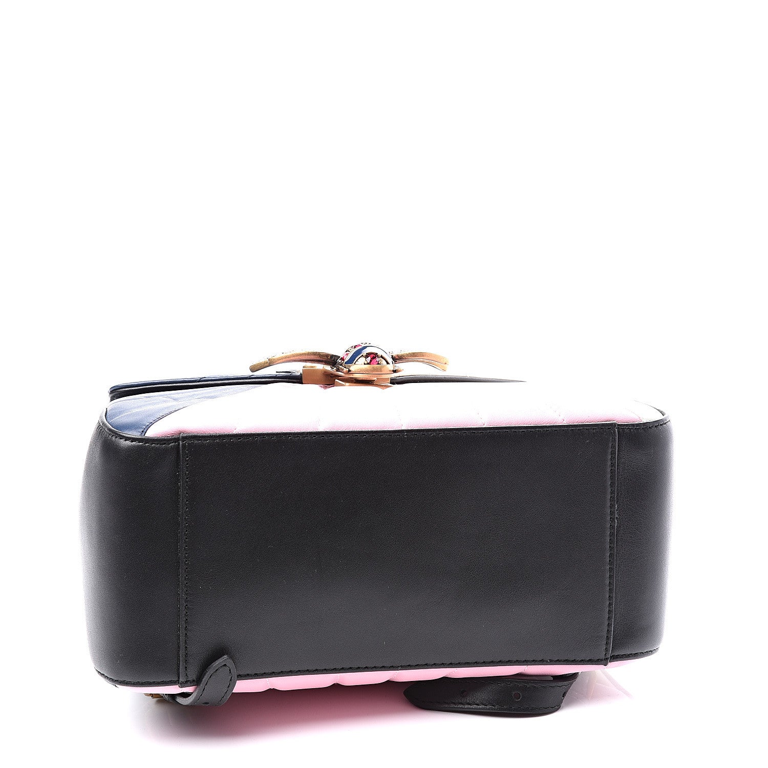 Gucci Calfskin Bamboo Trapuntata Queen Margaret Backpack Blue Agata Hibiscus Red Mystic White Sugar Pink 3 of 12