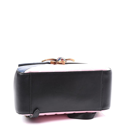 Gucci Calfskin Bamboo Trapuntata Queen Margaret Backpack Blue Agata Hibiscus Red Mystic White Sugar Pink 3 of 12